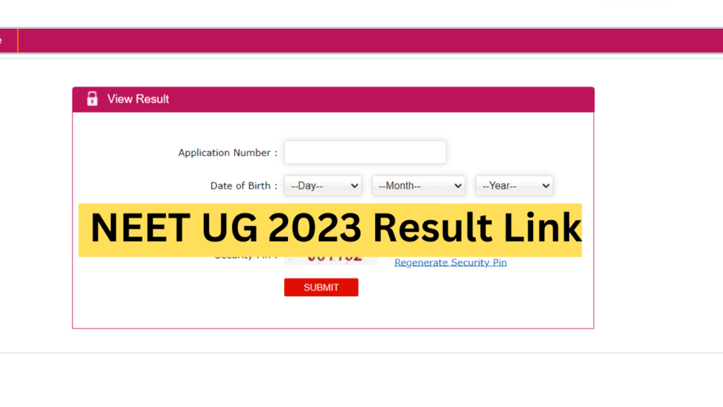 Result NEET UG 2023