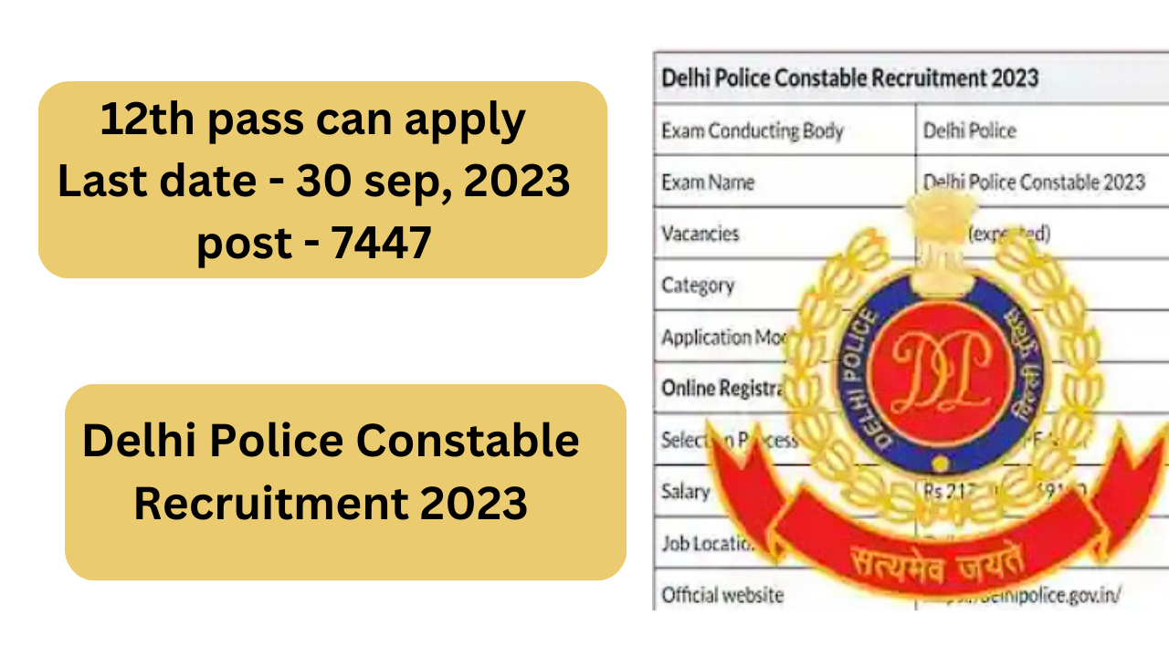 Delhi Police Constable Recruitment 2023